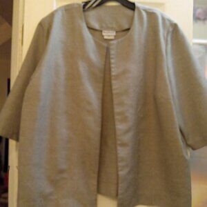 Bon Worth Gray 3/4 Length Sleeve Jacket in Size XLP